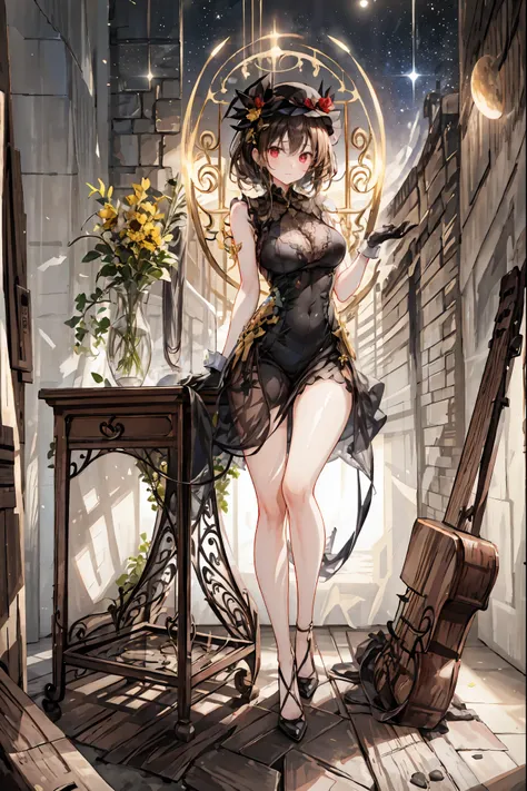 Midnight Auction,Midnight Auctioneer,Auction Hammer、Woman Who Hits a Hammer,Secrets That Can Be Auctioned,Auction House in the Dark,high resolution,Realistic,miniature painting,still life,photograph,HDR,High Key,perfect composition near the entrance,Superb...