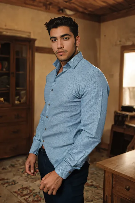 Realistic amateur photo posted to facebook , handsome men ,clothes
