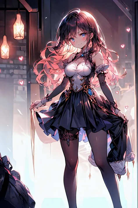 Bunny Girl at the Tavern,Under the Shiny Neon Lights,Bunny Girls Listen to the Hearts of Customers,Selling Escapist for a Moment,active，Attractive Poses,Rich Proportions,plump curves,beautiful face,Glossy Hair,Glittering Costumes,meteor、空から降り注ぐmeteor、無数のme...