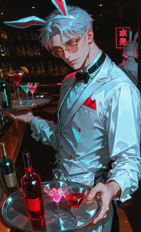 (neon aesthetic, neon colors, glowing, glow effect, vibrant colors, high contrast, fluorescent, luminescence, light effects, chromatic lighting, colorful lighting, bright outlines, neon lineart, dark background, digital art, dramatic shadows, bloom lightin...