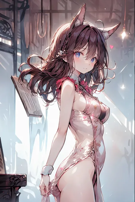 Bunny ears、Bunny Girl in the Tavern,Under the Shiny Neon Lights,Bunny Girls Listen to the Hearts of Customers,Selling Escapist for a Moment,active，Attractive Poses,Rich Proportions,plump curves,beautiful face,Glossy Hair,Glittering Costumes,meteor、空から降り注ぐm...