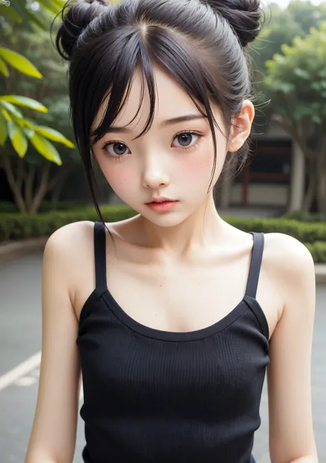 masterpiece,High Quality画像,High Quality,12 year old girl,(Japanese elementary school girls),Small and thin face,slender body,The sensual expression of ,elementary school uniform,double eyelids,detailed eyes,Details ,Bang Hair,photorealistic,bob cut,cute,( ...