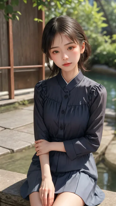 (かわいいyounger女の子),かわいいyounger女の子,(slender),slender,leg up,(short),short,skinny,(skinny:1.5),(thin body),thin body,(toddler wearing top_body:0.6),younger,(younger:1.5),Slender feet ,(twin tails),Realistic,taken from above,lean forward,(small breasts),small b...