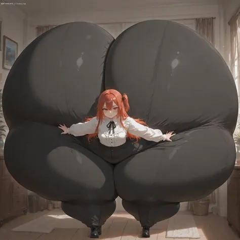 
masterpiece, top quality, good quality, newest, very awa ,  absurddress, One,view from three-quarters of the camera
BREAK
vulgar woman, small breasts,  hyperfrontal, huge ass,  bedroom, fully clothed,blouse, black trousers hyperfrontal,huge ass, with wide...