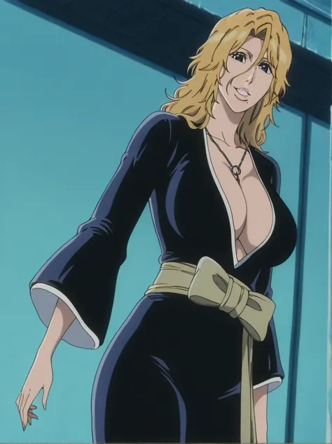 傑作、best quality、best resolution、best image quality、amazing quality、 very aesthetic、 absurdres、anime coloring、anime screencap、anime screenshot、1woman 、<lora:Rangiku_Matsumoto_Bleach_Thousand-Year_Blood_War_art_style_-_Illustrious_V2:1> 、   Rangiku  、solo 、b...