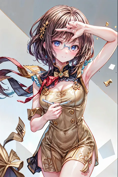 gold rimmed glasses,Dazzling gaze,Dignified Behavior,cowboy shot,big boobs,Long hair,Student Council President,School student council room,Student Charisma,Sharp Expressions,I am the most,Vice President for Male Students,Accounting and General Affairs Stud...