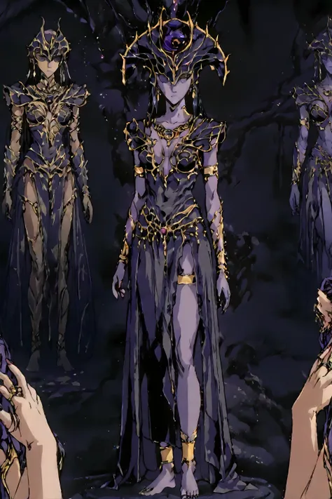 score_9, score_8_up, score_7_up, score_6_up, score_5_up, score_4_up, masterpiece, highres, absurdres, newest, best quality, rolstyle, 1woman, adult woman, 30years old, female focus, fantasy anime 1990s style, long black hair, Helmet, eyes covered, shar, he...