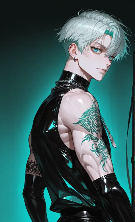 (masterpiece, best quality, 8k, ultra detailed, sharp focus, digital painting), anime style, graphic novel aesthetic, dramatic lighting, edgy atmosphere,
1male, solo, **(masculine young Eurasian man:1.4), (strong jawline:1.3), (defined cheekbones), (broad...