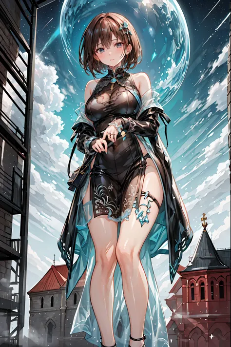 Latex Female Body Silhouettes, sexy look, Shiny Latex Material Sticking to the Body,((from below:1.2)),Bust Shot， ((最High Quality)), (very detailed), (High Definition CG Composite 8K Wallpaper), 高いly detailed,  高い-definition raw colbor photos, professional...