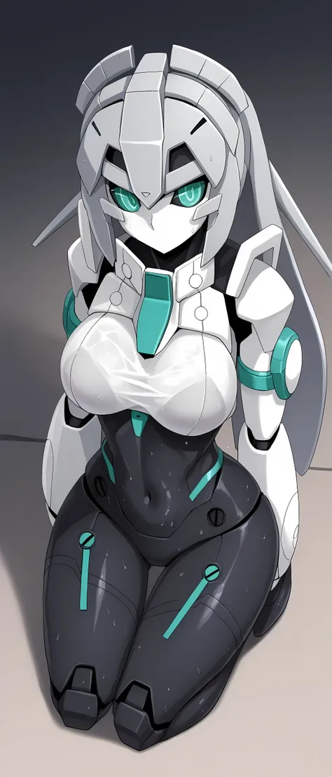 1 humanoid robot girl,giant mecha girl,adult,HD texture,fine artline,wet skin,shiny skin,masterpiece,High Quality, very well detailed,GUNDAM BUILD DIVERS Re:RISE - May(メイ),score_9, score_8_up, score_7_up, score_6_up, score_5_up, score_4_up, BREAK source_an...