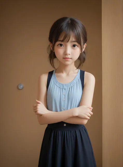 かわいいyounger女の子,slender,Rating_Safety,score_6_up,score_7_up,score_8_up,score_9,short,skinny,small waist,slender body,(tiny:1.2),younger,ネイビーブルーのスイムスーツを着たyoungerMade in Japanの少女が、,Hair elastic,hairpins,Realistic, from above ,(BIG BREASTS:0.3),small breasts,M...