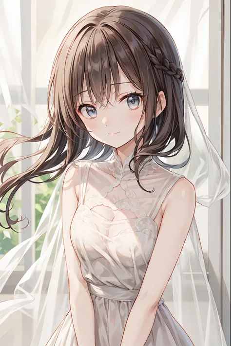 The Veiled Bride、graceful behavior、Blasphemous expressions、Dark Dawn、holy church background、 sex、High Quality、portrait、Photo、HDR、bokeh effect、Delicate Hues，Beneath the veil、Baby-Faced Girl Who Can't See Her Expressions、Winter clothing、in a crowd、Modest Smi...