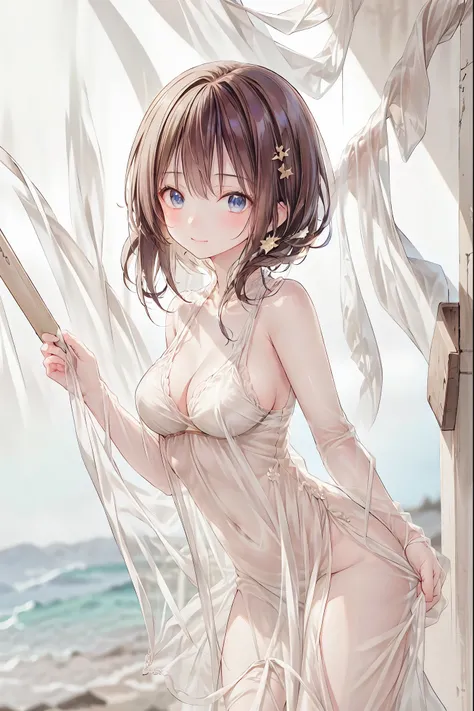 ((Bride Wrapped in a Veil))、graceful behavior、Blasphemous expressions、Dark Dawn、holy church background、 sex、High Quality、portrait、Picture、HDR、bokeh effect、Delicate Hues，meteor、空から降り注ぐmeteor、無数のmeteor群、Under the veil、Baby-Faced Girl with Invisible Expressio...