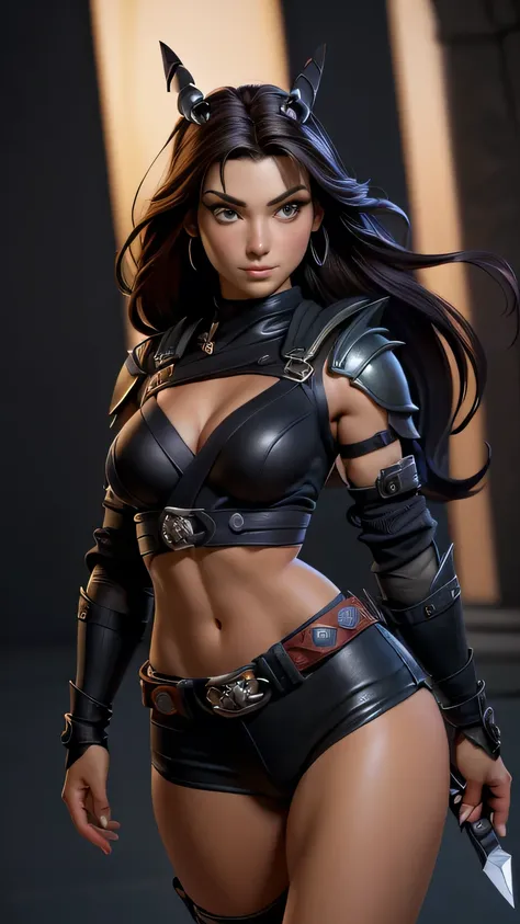 RAW digital art, ultra-realistic 3D render of a stunning woman resembling Native American Woman, Pocahontas, Close-Up portrait, ((young woman)), ((highly detailed face:1.3)), ((perfectly portioned body, perfect female figure:1.3)), ((skinny, slim waist, na...