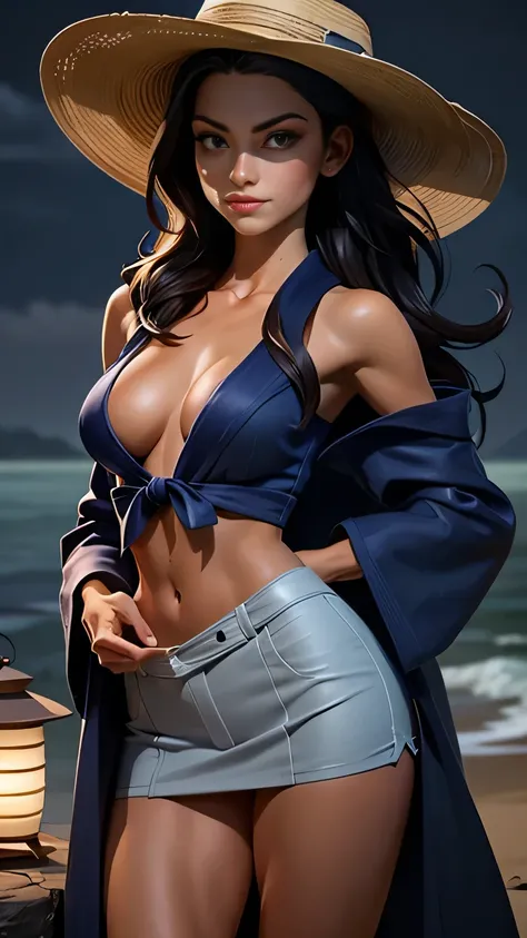 RAW digital art, ultra-realistic 3D render of a stunning woman resembling Native American Woman, Pocahontas, Close-Up portrait, ((young woman)), ((highly detailed face:1.3)), ((perfectly portioned body, perfect female figure:1.3)), ((skinny, slim waist, na...