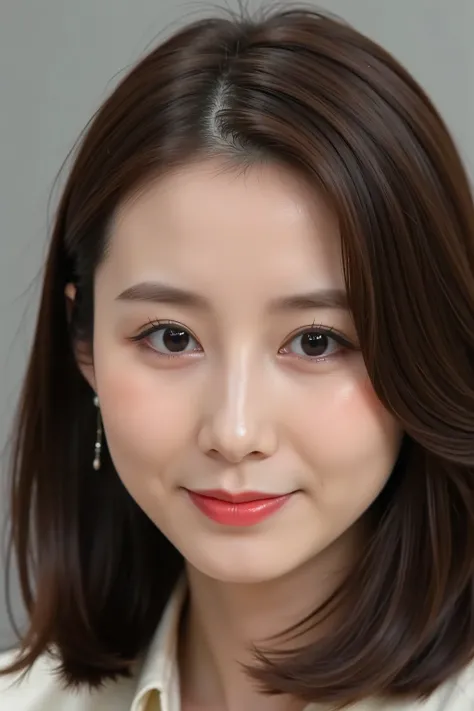 looking at viewer, beautiful skin, beautiful eyes, beautiful face, full make up, masterpiece, Super Details, Best lighting, Realistic and Realistic Pictures, high definition RAW color pictures, slightly smile, brown hair, asian, perfect anatomy, highly det...