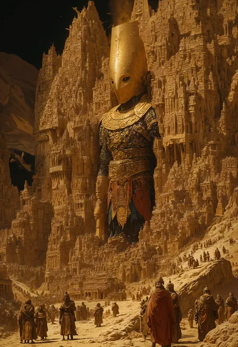 A faceless god, A Titan who fought in primordial battles and learned to watch and wait. He is the last of them, his kind. Father of Remembrance, He Who Is Reflection and Memory, his countenance is a mirror that reveals Truth and banishes Confusion. The anc...