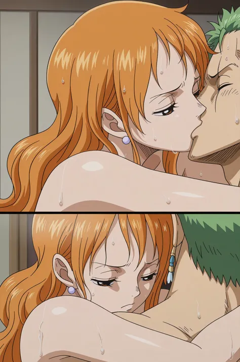 1girl,mm,mature female,orange hair,brown eyes,earrings,anime coloring,


kiss, hug, nsfw, {sex}, {masterpiece portrait}, 1girl and 1boy, (Zoro), {dark brown hair, long hair, blown hair, [[large breasts]], medium breasts, purple eyes}, wet, {sweat} , bedroo...