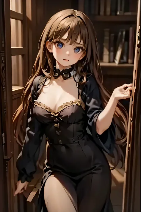 realistic,detailed,cinematic,dramatic,mystical mirror temptress,alluring seductive pose,captivating expression,piercing gaze,porcelain skin,flowing hair,ornate gold-framed mirror,dark baroque interior,dramatic lighting,moody atmosphere,oil painting