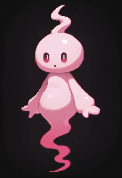sheet pink ghost,solo, pink ghost costumel, black background,