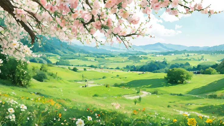 flowers,grassland,spring