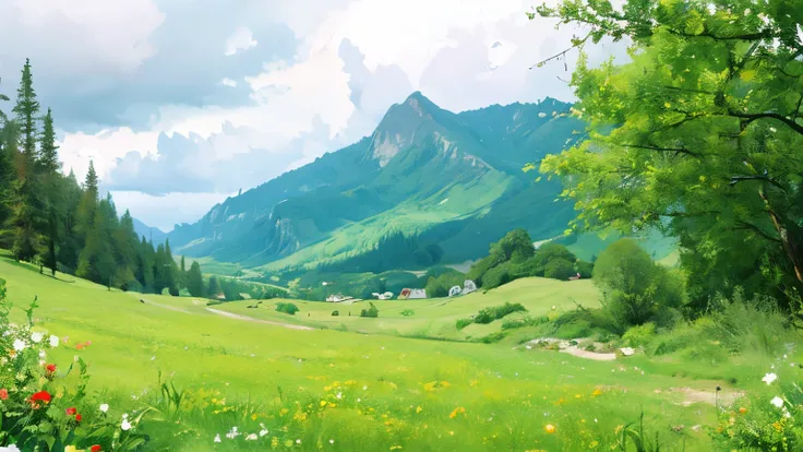 flowers,grassland,spring