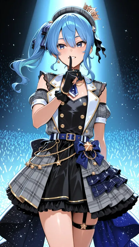 Hoshimachi Suisei ,beautiful,4k,lot of Pierce,idol costume