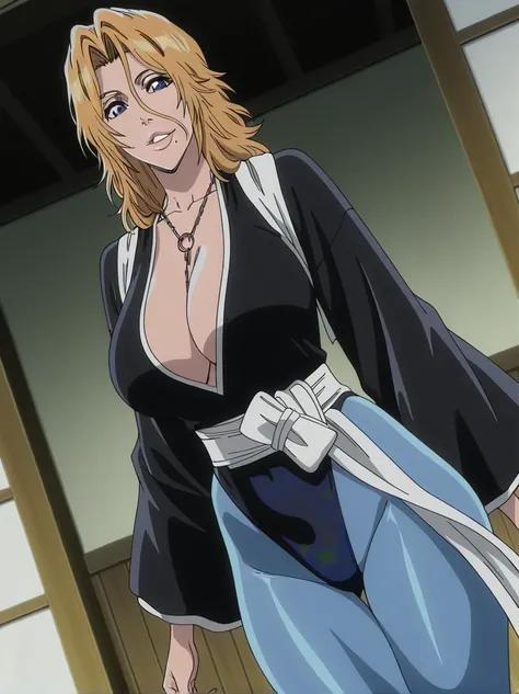 傑作、best quality、best resolution、best image quality、amazing quality、 very aesthetic、 absurdres、anime coloring、anime screencap 、anime screenshot 、1woman 、<lora:Rangiku_Matsumoto_Bleach_Thousand-Year_Blood_War_art_style_-_Illustrious_V2:0.6> 、 Rangiku 、sol...