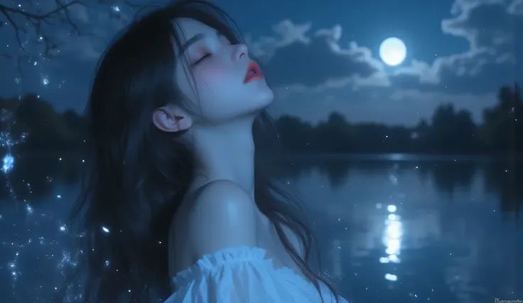 Highest Quality、masterpiece、high sensitivity、high definition、detailed description、Lakeside park、Slender Woman、Full body photo、美しいGirl、cute idol、Skin that is white and translucent、Cute mouth、Adorable Eyes、high nose、 with a high and sharp nose、japanese model...