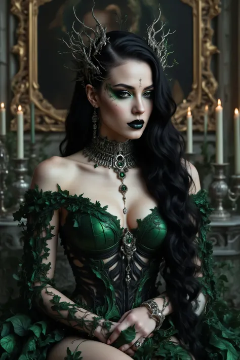 An ultra-realistic, photo-realistic, documentary style raw photography, cinematic lighting and shadows, cinematic portrait, cinematic photography, realistic, hyperrealistic female figure with an intricate and skeletal face and body creates a dramatic and s...