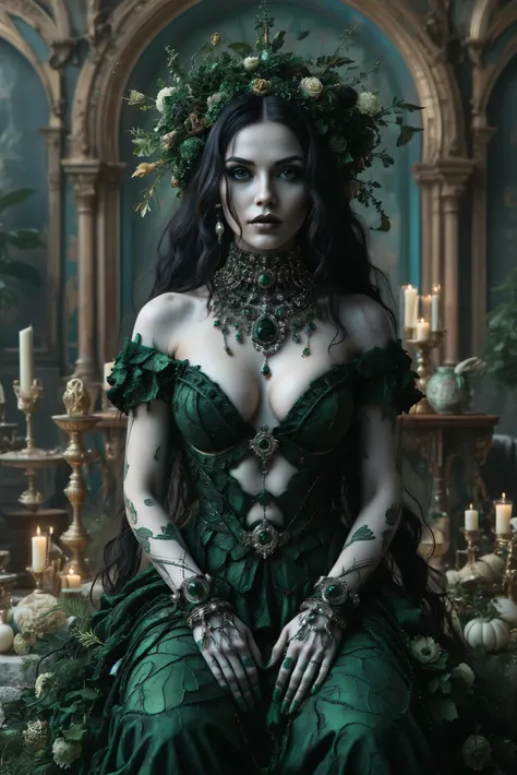 An ultra-realistic, photo-realistic, documentary style raw photography, cinematic lighting and shadows, cinematic portrait, cinematic photography, realistic, hyperrealistic female figure with an intricate and skeletal face and body creates a dramatic and s...