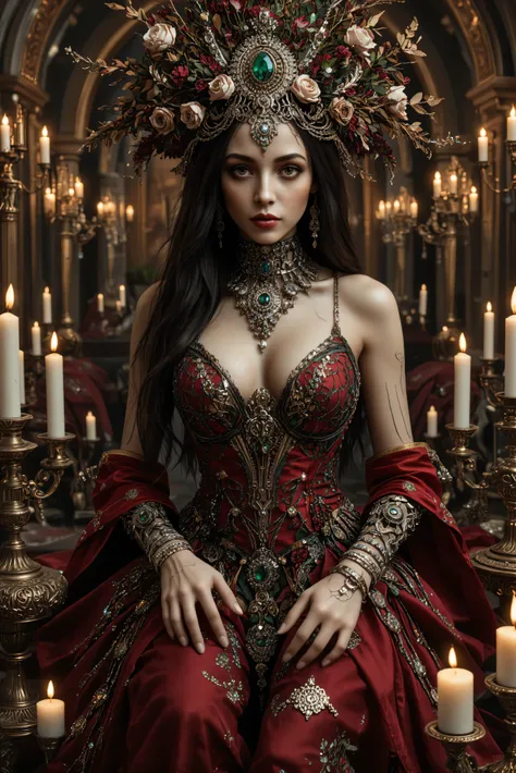 An ultra-realistic, photo-realistic, documentary style raw photography, icon style, iconic characters, 8k, cinematic lighting and shadows, cinematic portrait, cinematic photography, realistic, a hyper-realistic female gothic with an intricate and skeletal ...