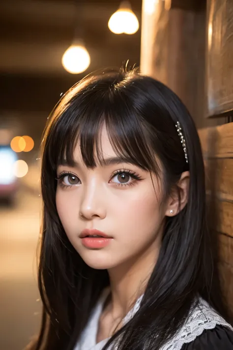 {masterpiece}, {Highest Quality}, { in fine detail}, {high definition}, {beautiful detailed eyes:double big eyes：mascara： teardrop bags：long eyelashes}}, {natural lips}, {girls:18 years old}}, {Exquisite and beautiful face, eyes and skin }, {Original photo...