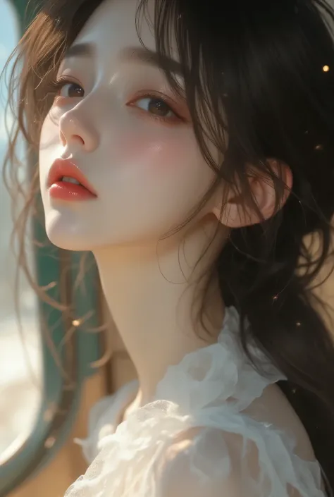 Highest Quality、masterpiece、high sensitivity、High Fine、detailed description、Lakeside Park、Slender Woman、Full body photo、beautiful girl who lost、cute idol、Skin that is white and translucent、Cute mouth、Adorable Eyes、high nose、High Sharp Nose Line、japanese mo...