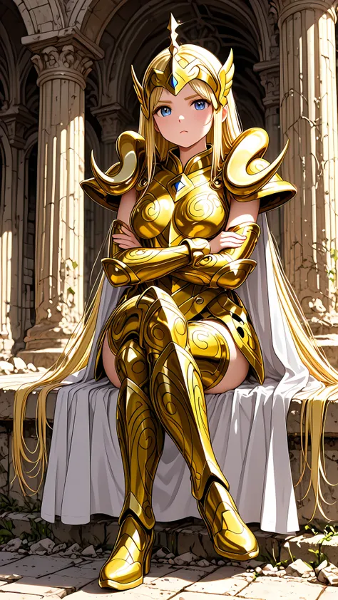 extremely detailed, anime design, intricate anime 2D graphics, intricate details, Lovely Youthful girl, flushed face, intricate detailed face, ((little cute teen girl)); round breasts, Pretty little girl in the Greek temple completely in ruins,flushed sh...