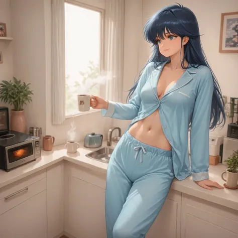 Anchemix house,(ayukawa madoka),1girl {{masterpiece}}, {{{Highest Quality}}}, {{Super Detailed}}, {{illustration}}, beautiful details after the first,{{ Color Difference}}, {{caustic}},depth of field,wonderful,Precise Details,dark blue hair,middle breasts,...