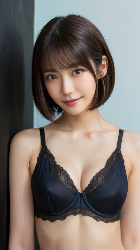   very detailed,  masterpiece ,  Highest Quality, (( realistic)) 、((30 year old Japanese woman)) 、beautiful detailed eyes 、(( Natural makeup))、((beautiful symmetrical face)), ( skinny body:1.6)、((bright brown hair、 Straight short hair)), A sophisticated fa...