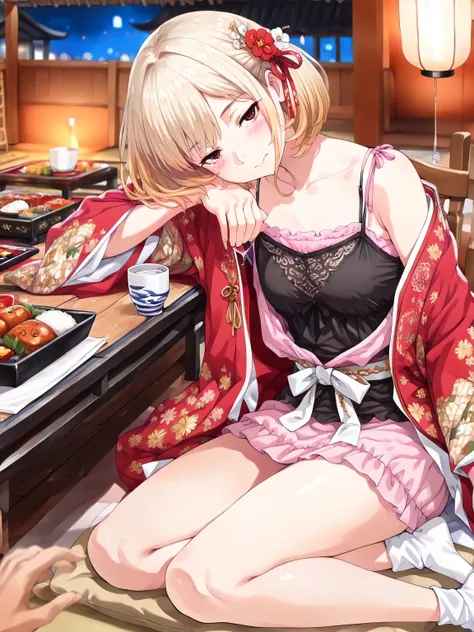 ((language: Japanese、English)、(Masterpiece), (Highest Quality), (High Score), (High Resolution),(4k),Uncensored,),
(Medieval Japan、(summer)、(night)、（night空）、(Indoor)、1girl,,solo,),(busty:1.4),
(masterpiece, best quality, very aesthetic),
(,(Medieval japan,...