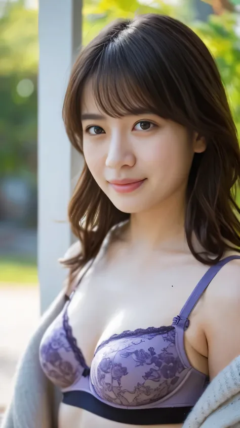 Bra、in underwear)、(of the highest quality,masterpiece:1.3,ultra high definition,),(Ultra High Accuracy,Caustics),(realistic:1.4,RAW shooting,)ultra-realistic capture,、High resolution 16K、             natural feel            、、looks healthy and uniform、,jap...