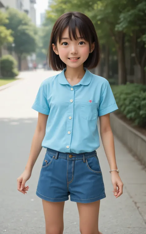 16 kg,20 years old,4K,8k,かわいいyounger女の子,slender,Rating_Safety,score_7_up,score_8_up,score_9,short,skinny,slender body,younger,(younger:1.2),cute girl,dark brown eyes,maid clothes on the side,realistic,Spread your arms out to the sides,masterpiece,sitting o...