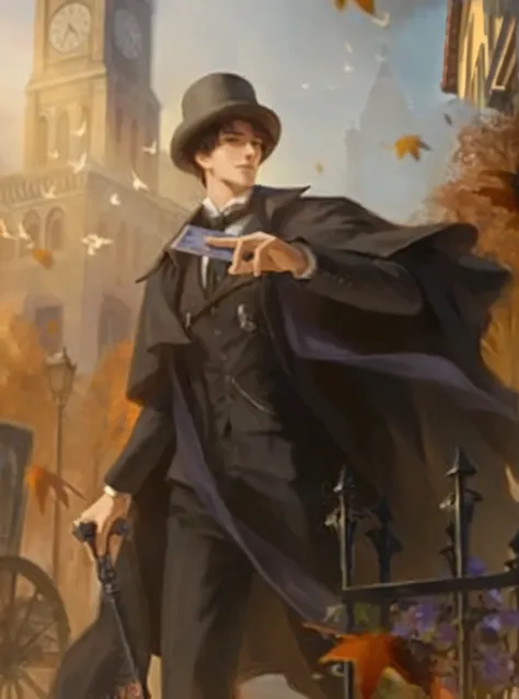 handsome anime guy, depicted in manga style