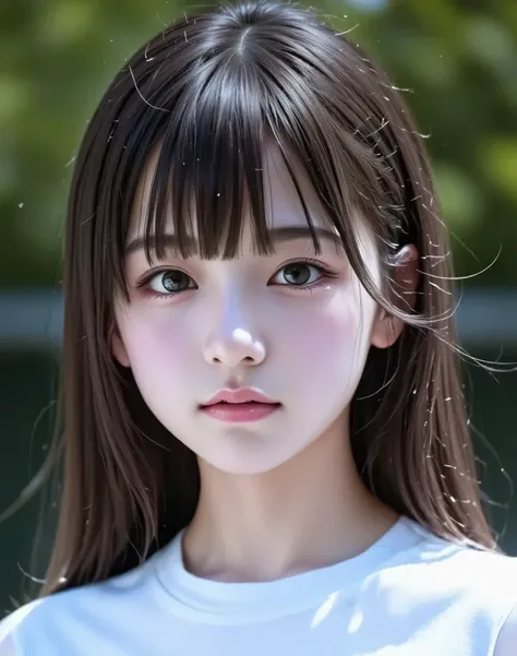 Casual Outfit,With high school girls:large double eyelids:mascara:Smile Yang:I'm wearing transparent white lace off-the-shoulder