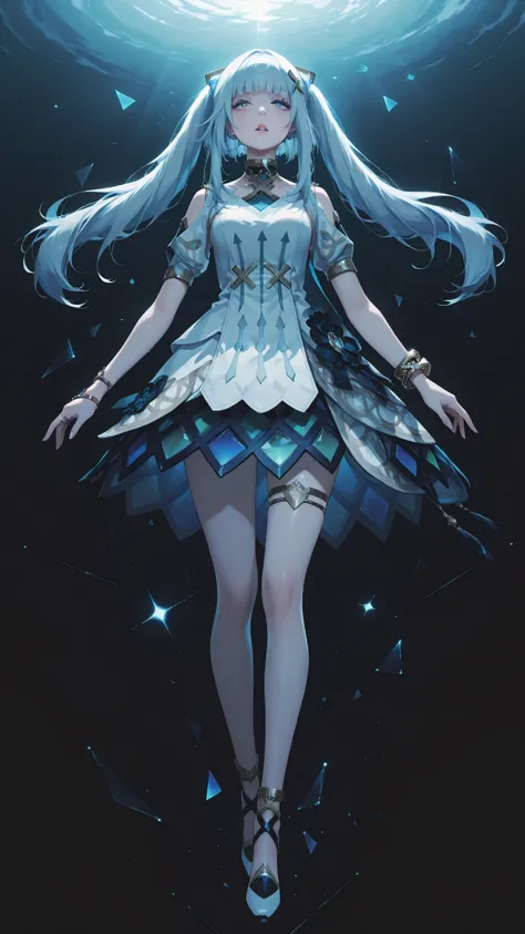 score_9,score_8_up,score_7_up,best quality,masterpiece,source_anime,8k,
masterpiece, best quality,1girl, long hair, parted lips, solo,bangs, portrait, lips,blunt bangs, yelashes, full_body,full body,
fls,def clothe,1girl,dress,jewelry,bracelet,twintails,lo...