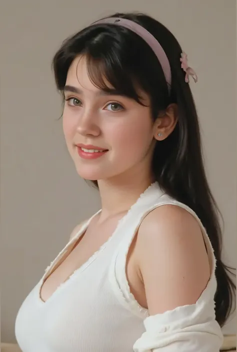 白人女性の写真、Jeniffer Connelly at age 21, light colored eyes,