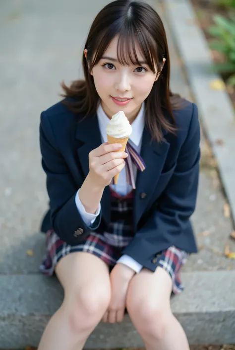 ultra detailed,8k,high resolution,beautiful detailed,high contrast,sharp focus, 50mm, f3,5,
best quality,super hyper realism,realistic,photorealism,(realistic skin:1.2),
japanese solo girl, no makeup, (from above:1,2), looking at viewer, straight-on ...