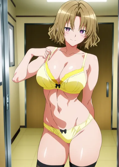 傑作、Best quality、Best resolution、Best image quality、amazing quality、 very aesthetic、 absurdres、anime coloring、anime screencap、anime screenshot、1woman、 risa momioka、momioka risa、solo、anime woman with big breast and big breasts posing for the camera、anime wom...