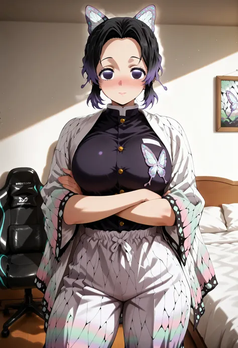 score_9, score_8_up, score_7_up, score_6_up, score_5_up, score_4_up, masterpiece, high quality, shiny skin, shiny hair, shiny body, clear body, large breasts, nose blush, nice legs, standing, nice legs, posing, SFW, looking at viewer, thick thigh, thick th...