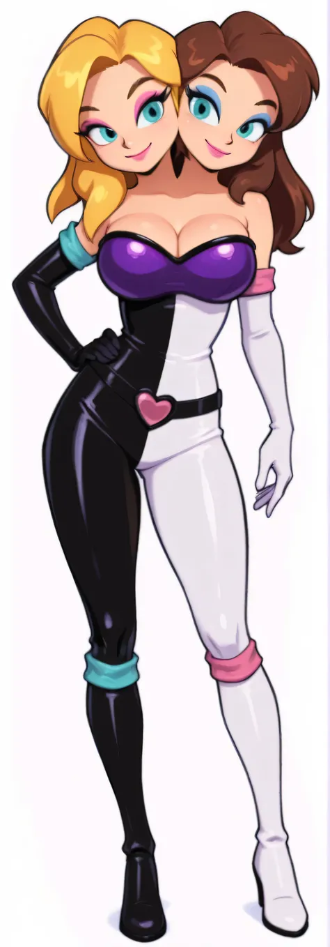 masterpiece) , (ultra-detailed) , (high quality) , (high resolution) , (best quality:1 . 5 , highres , UHD) , highres , absurdo , ultra detail , ultra quality , Ultra resolution , 16k , 1girl , (2heads:1 . 5) , ((girl with two heads)) , golden blonde hair ...