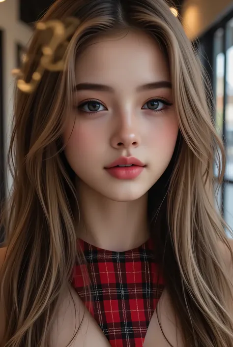 ((people々で賑わうarcade))、bazaar、Opening a store、cafe terrace with chairs、in front of her eyes)、(Highest Quality、超高Resolution、Super Detailed、Live Action Grade)、beautiful sensual and sexy 18-year-old girl, beautiful sensual and sexy young woman, muscular body, ...