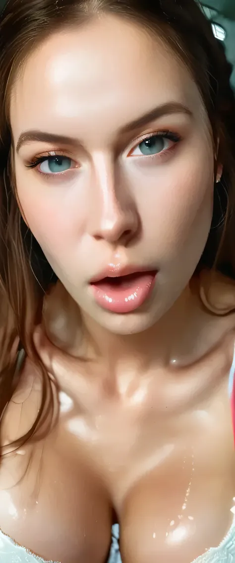 a detailed, high-quality photorealistic 3d render of a sensual (cunnilingus) scene, with a close-up view of a woman's vulva and a person's mouth and tongue engaging in intimate oral stimulation, against a blurred background with soft lighting, warm color t...